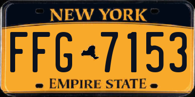 NY license plate FFG7153