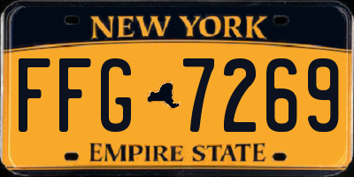 NY license plate FFG7269