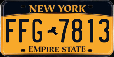 NY license plate FFG7813