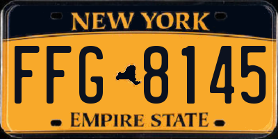 NY license plate FFG8145
