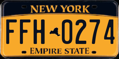 NY license plate FFH0274