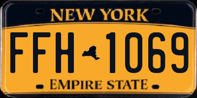 NY license plate FFH1069