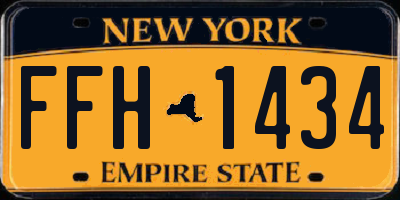 NY license plate FFH1434