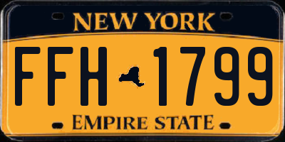 NY license plate FFH1799