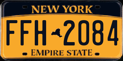 NY license plate FFH2084