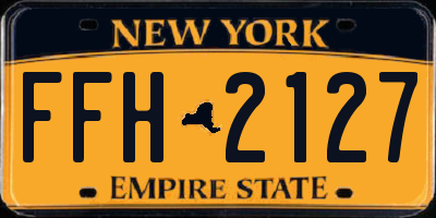 NY license plate FFH2127