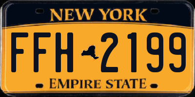 NY license plate FFH2199