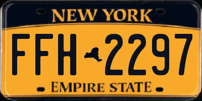 NY license plate FFH2297