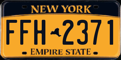 NY license plate FFH2371
