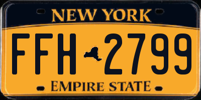 NY license plate FFH2799