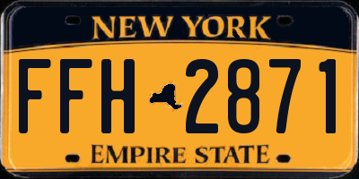 NY license plate FFH2871