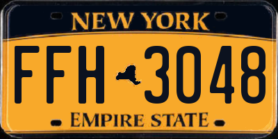 NY license plate FFH3048