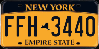 NY license plate FFH3440