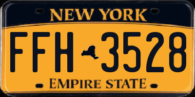 NY license plate FFH3528