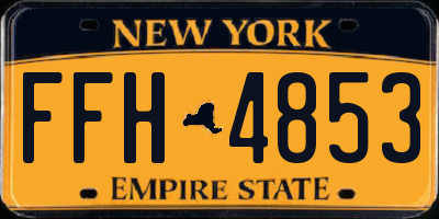 NY license plate FFH4853