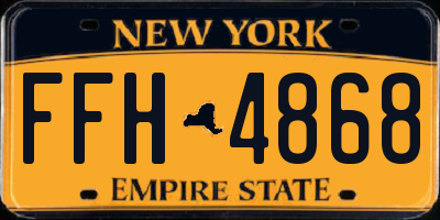NY license plate FFH4868