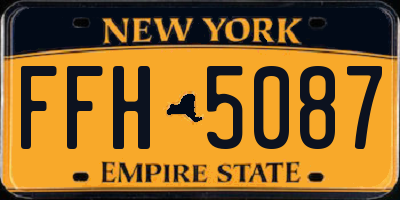 NY license plate FFH5087