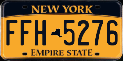 NY license plate FFH5276