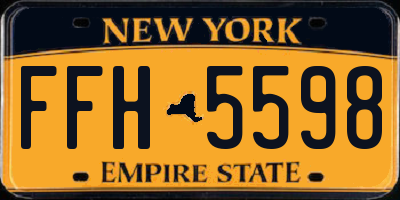 NY license plate FFH5598