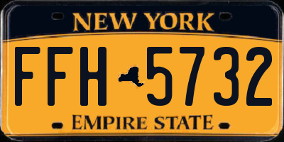 NY license plate FFH5732