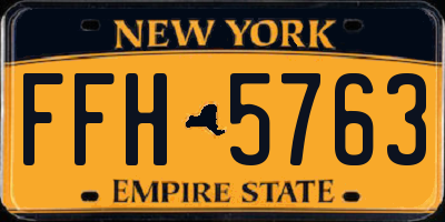 NY license plate FFH5763