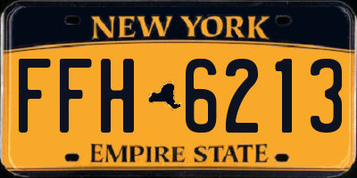 NY license plate FFH6213
