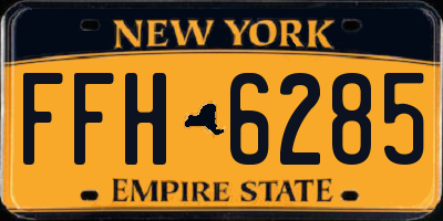 NY license plate FFH6285