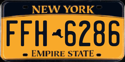 NY license plate FFH6286