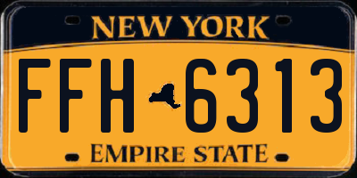 NY license plate FFH6313