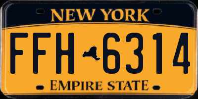 NY license plate FFH6314