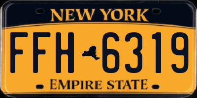 NY license plate FFH6319