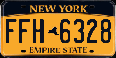 NY license plate FFH6328