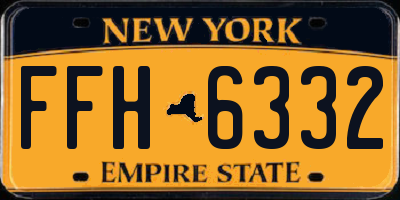 NY license plate FFH6332