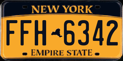 NY license plate FFH6342