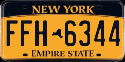 NY license plate FFH6344