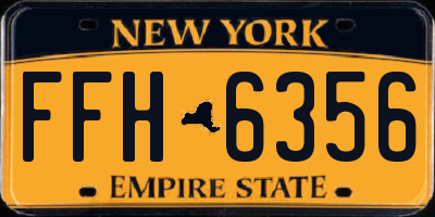 NY license plate FFH6356