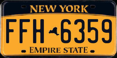 NY license plate FFH6359