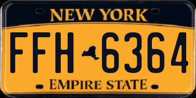 NY license plate FFH6364