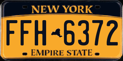 NY license plate FFH6372