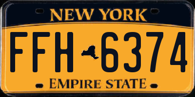 NY license plate FFH6374