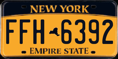 NY license plate FFH6392