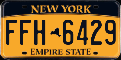 NY license plate FFH6429