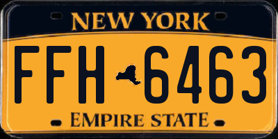 NY license plate FFH6463