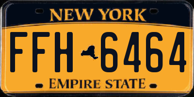 NY license plate FFH6464
