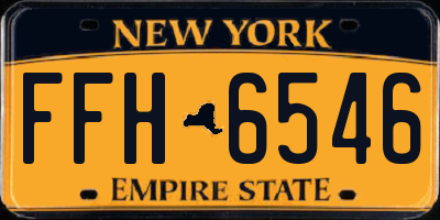 NY license plate FFH6546