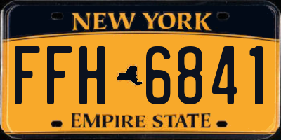 NY license plate FFH6841
