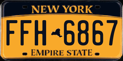 NY license plate FFH6867