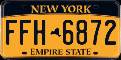NY license plate FFH6872