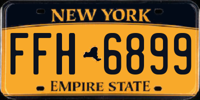 NY license plate FFH6899