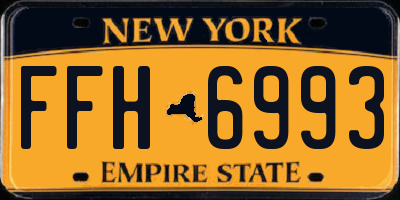 NY license plate FFH6993
